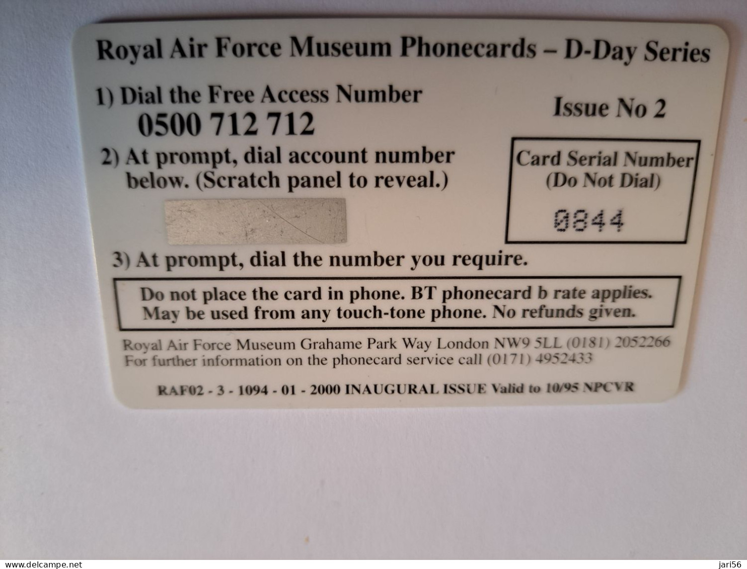 GREAT BRITAIN  3 POUND   / D -DAY SERIES/ BEAUFIGHTER ISSUE NO 2   PREPAID CARD / MINT      **16596** - Collezioni