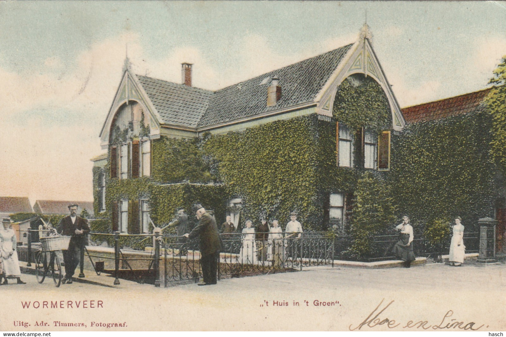 4933 23 Wormerveer, T Huis In 't Groen. 1906. (Rechtsonder Een Kleine Vouw)  - Wormerveer