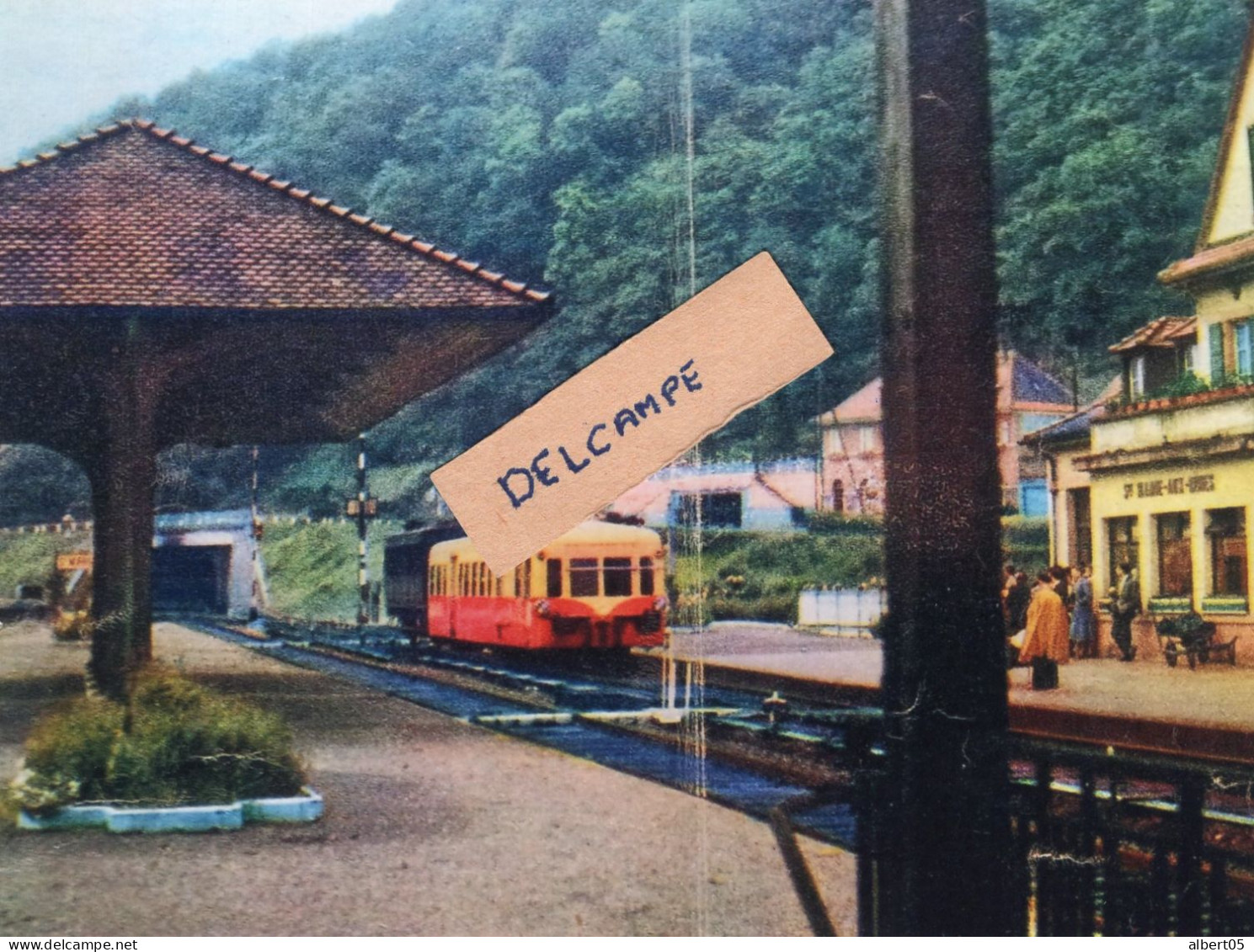 Autorail En Gare De Sainte Marie Aux Mines Dans Les Années 50 - Reproduction - Sainte-Marie-aux-Mines