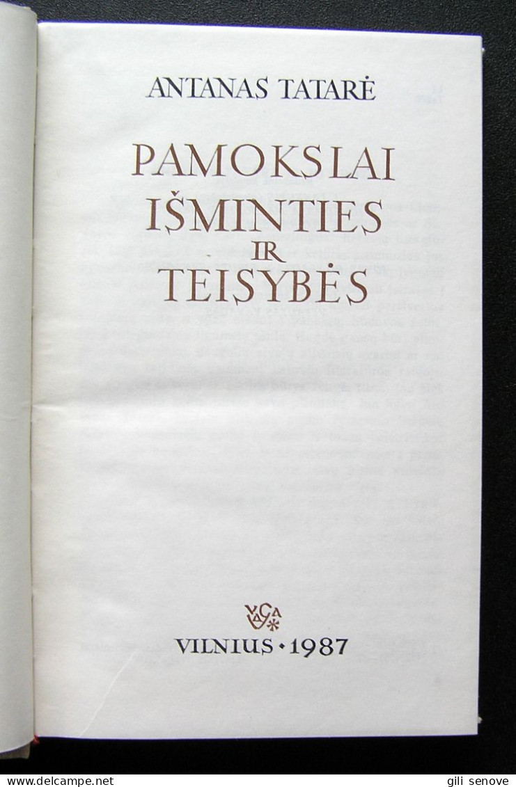 Lithuanian Book / Pamokslai Išminties Ir Teisybės By Tatarė 1987 - Culture