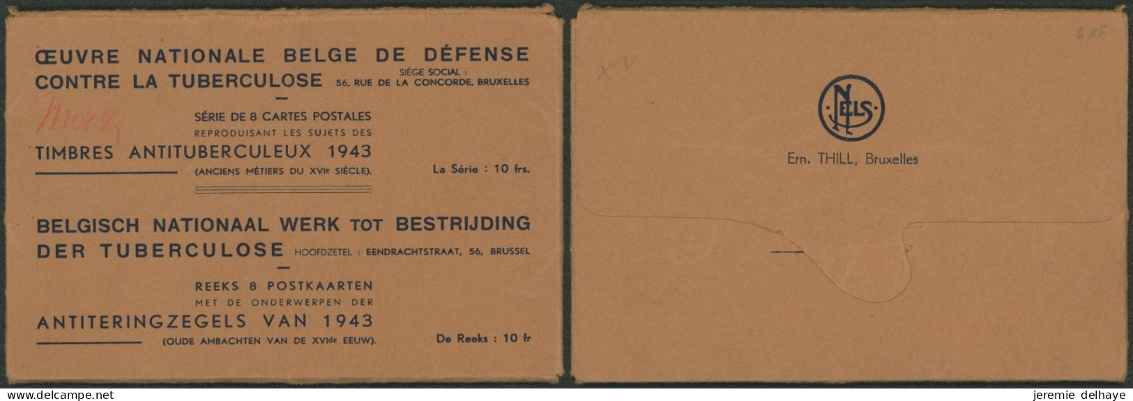 Carnet De Carte-maximum "Oeuvre National Belge De Défense Contre La Tuberculose" çàd 8CM N°615/22 - 1934-1951