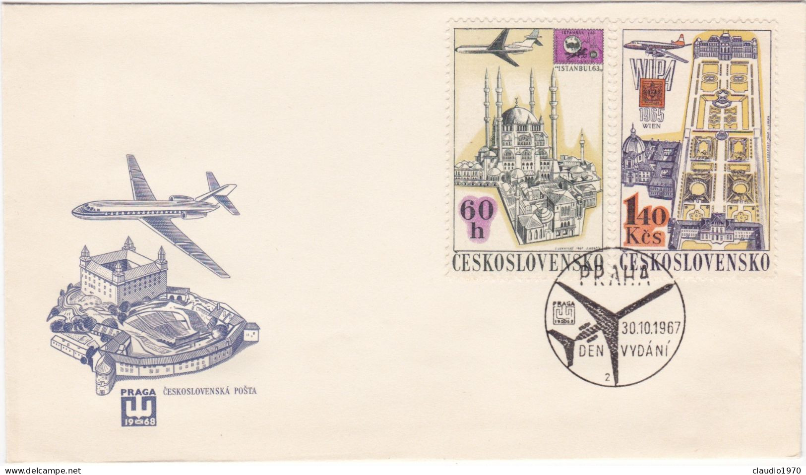 CECOSLOVACCHIA - BUSTA FDC - 1967 - FDC