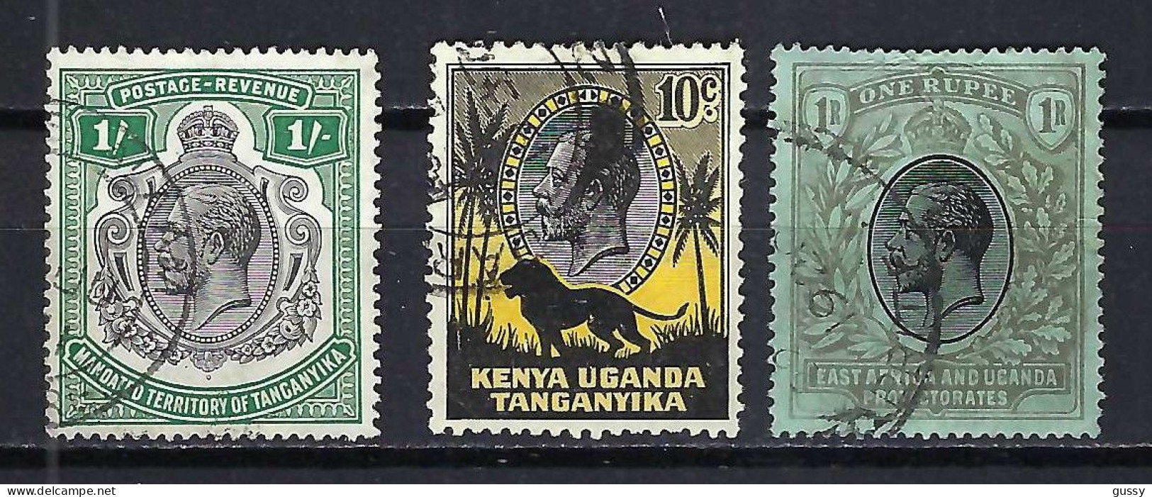 KENYA, OUGANDA & TANGANYIKA Ca.1935: Lot D'obl. - Tanganyika (...-1932)