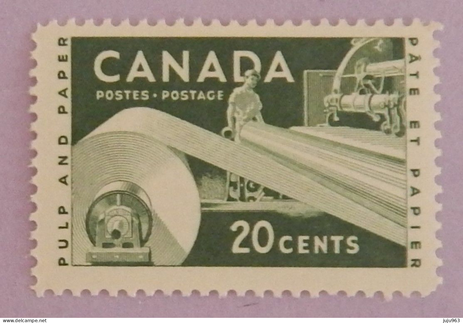 CANADA YT 289 NEUF**MNH "INDUSTRIE DU PAPIER" ANNÉE 1956 - Unused Stamps