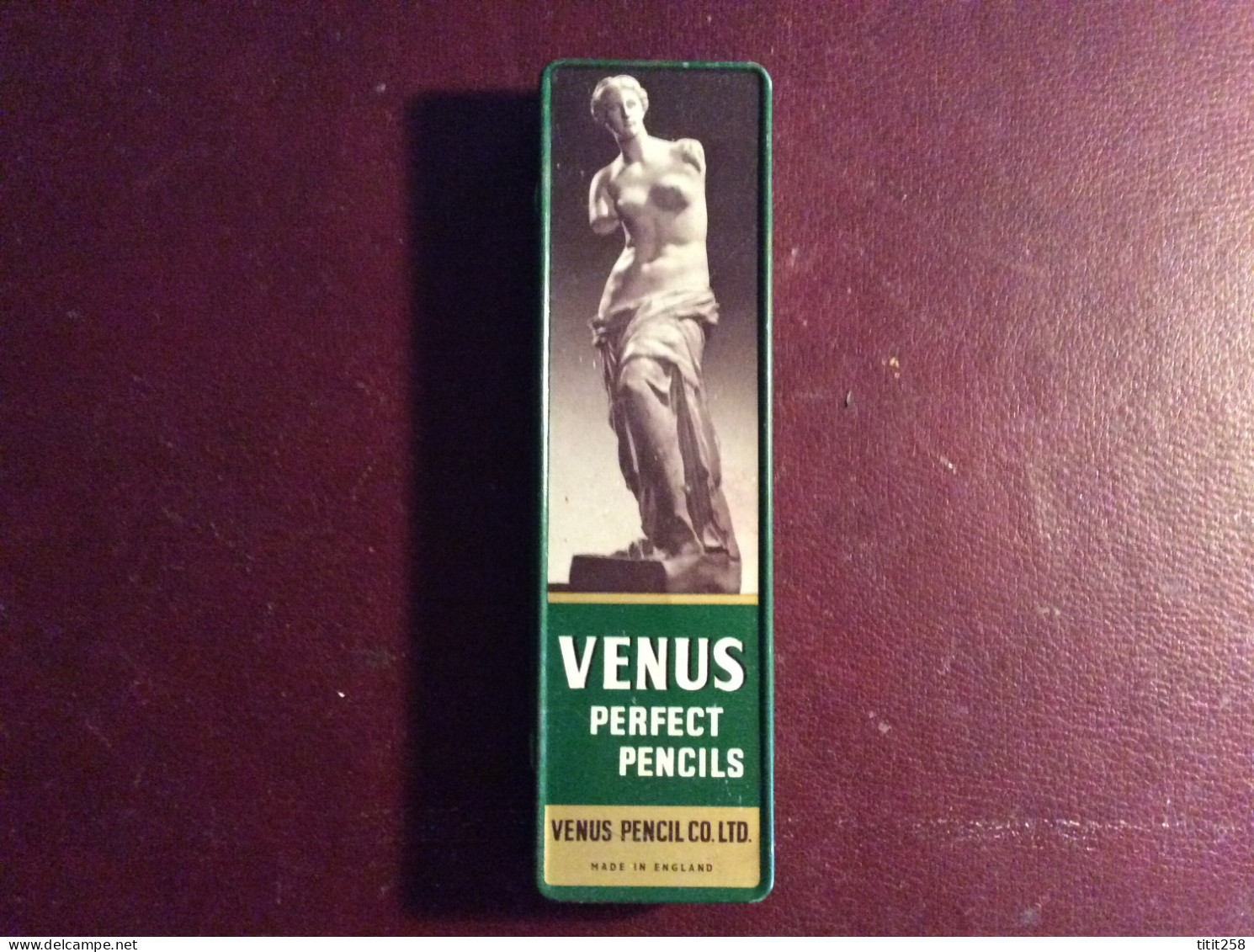 Ancienne Boite Métal Crayons VENUS Perfect Pencils ( Vénus De Milo ) - Stylos