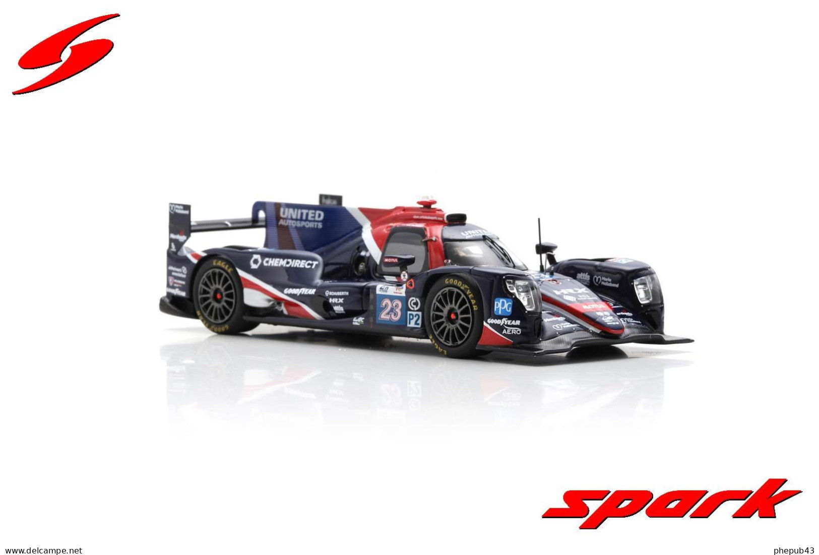 Oreca 07 - Gibson - United Autosports - 24h Le Mans 2023 #23 - J. Pierson/T. Blomqvist/O. Jarvis - Spark - Spark