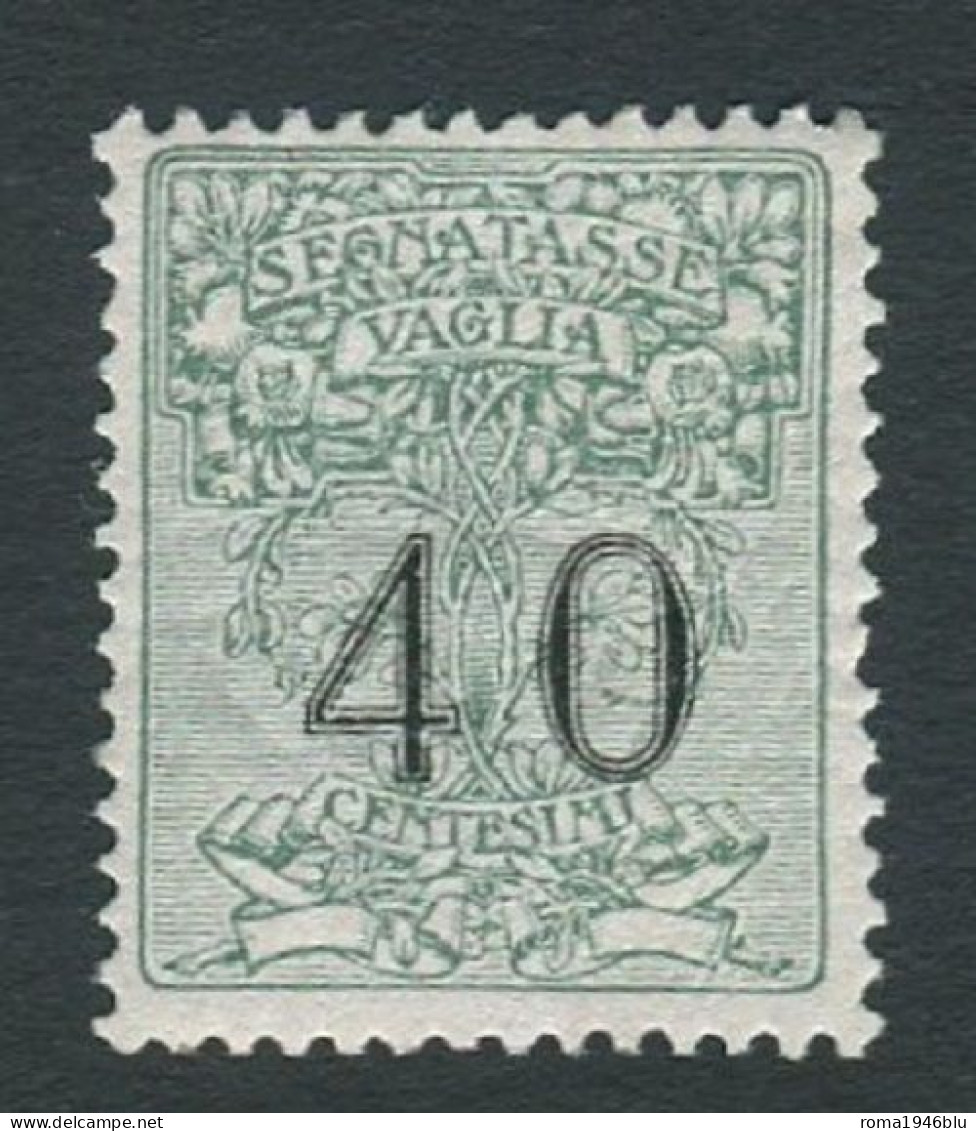 REGNO 1924 SEGNATASSE PER VAGLIA 40 C. ** MNH CENTRATO - Tax On Money Orders