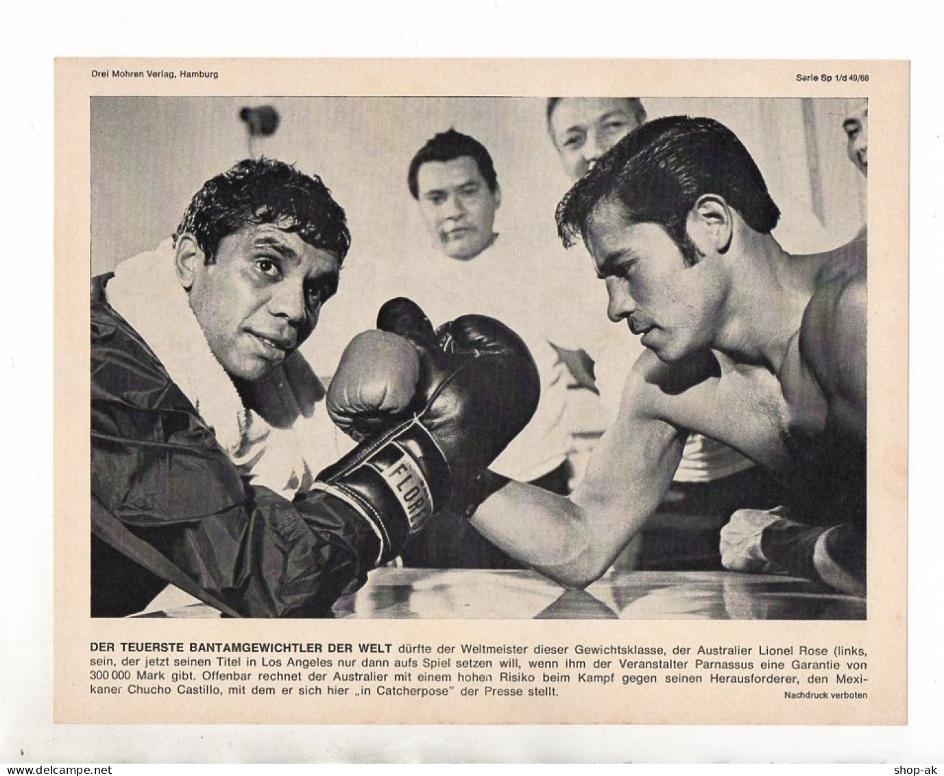 FP191/ Boxen Lionel Rose (Australien) - Chuco Castillo (Mexico)  1968 23 X 17 Cm - Jeux Olympiques