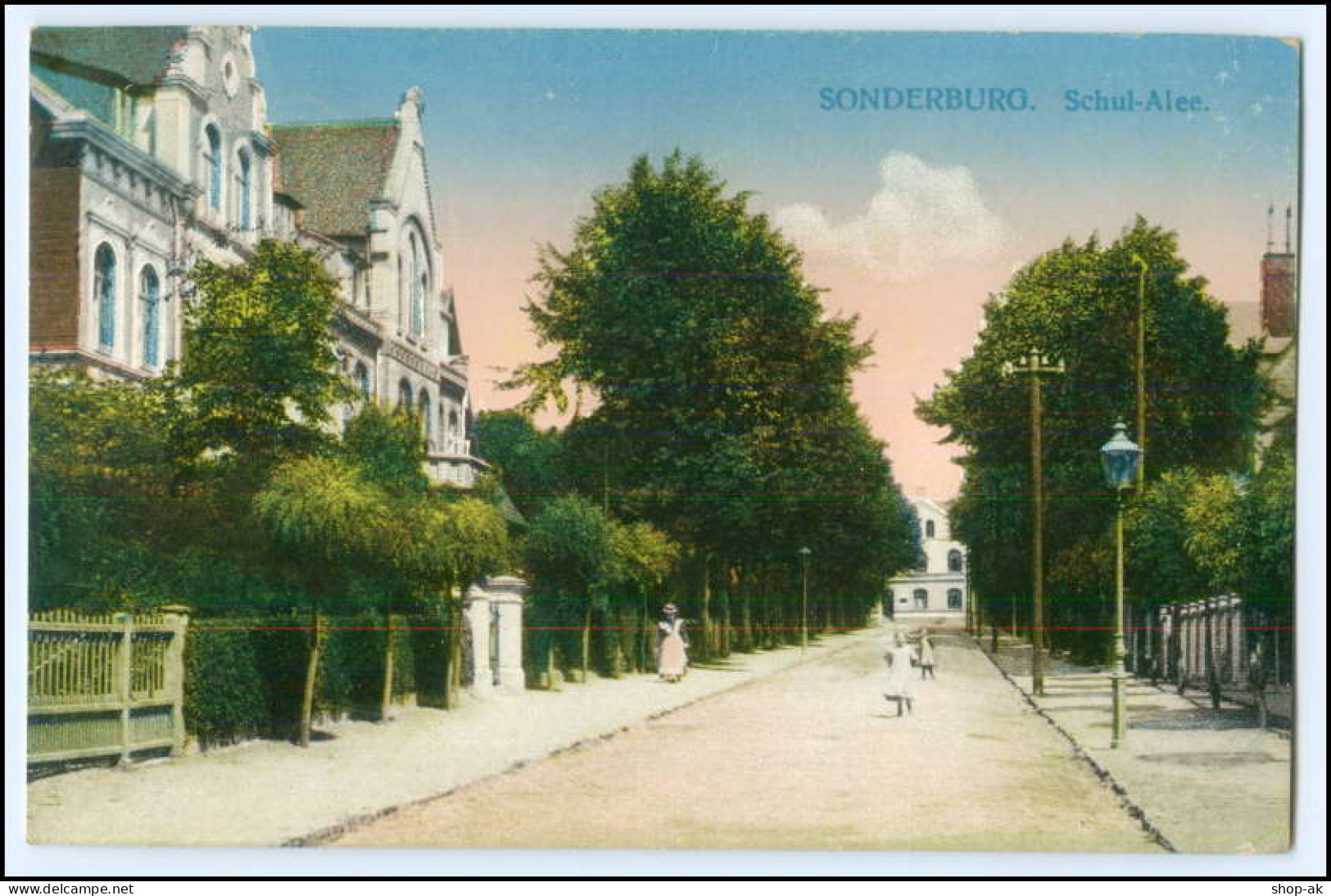 N4954/ Sonderburg Schule-Allee 1915 Nordschleswig - Nordschleswig