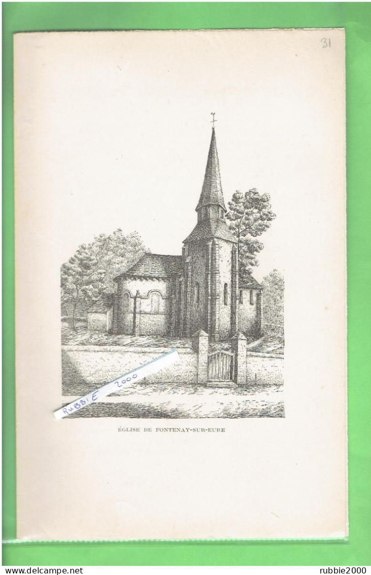 1897 EGLISE DE FONTENAY SUR EURE PAR LE CURE GERMONT EURE ET LOIR - Centre - Val De Loire