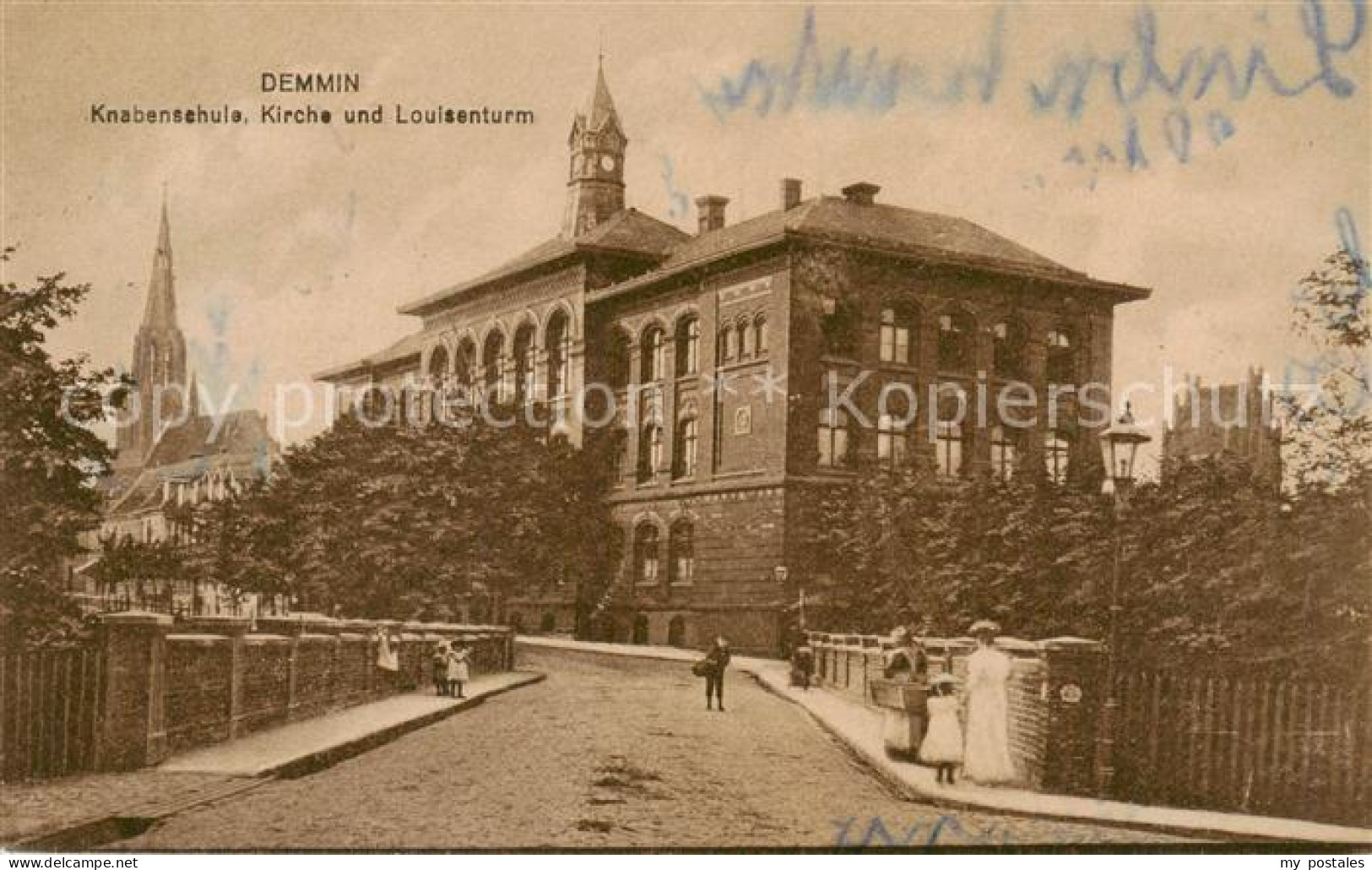 73822879 Demmin Mecklenburg Vorpommern Knabenschule Kirche Und Louisenturm Demmi - Demmin