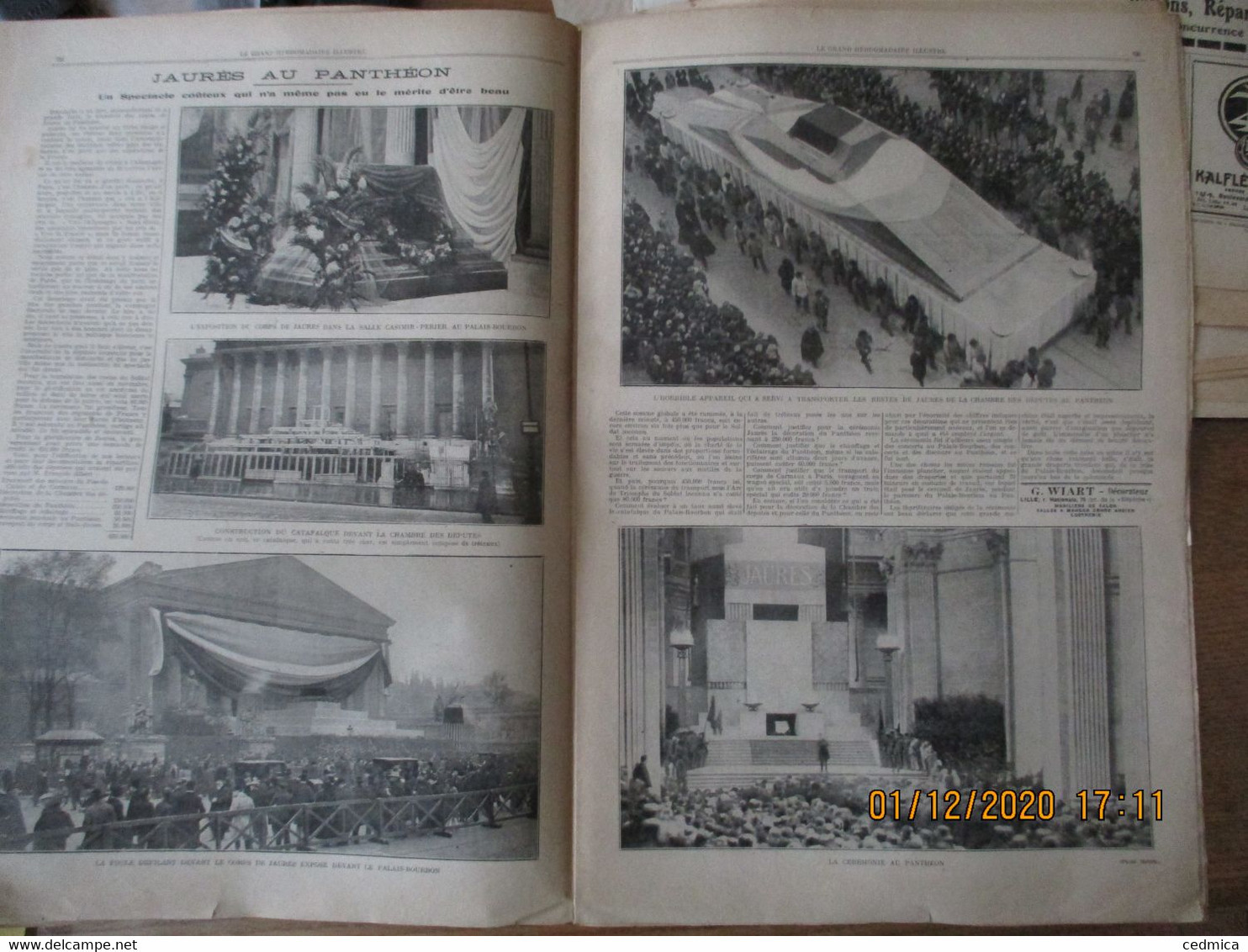 LE GRAND HEBDOMADAIRE ILLUSTRE DE LA REGION DU NORD 30 NOVEMBRE 1924 ANCIENS CHASSEURS A PIED,JAURES AU PANTHEON,MUTILES - Picardie - Nord-Pas-de-Calais