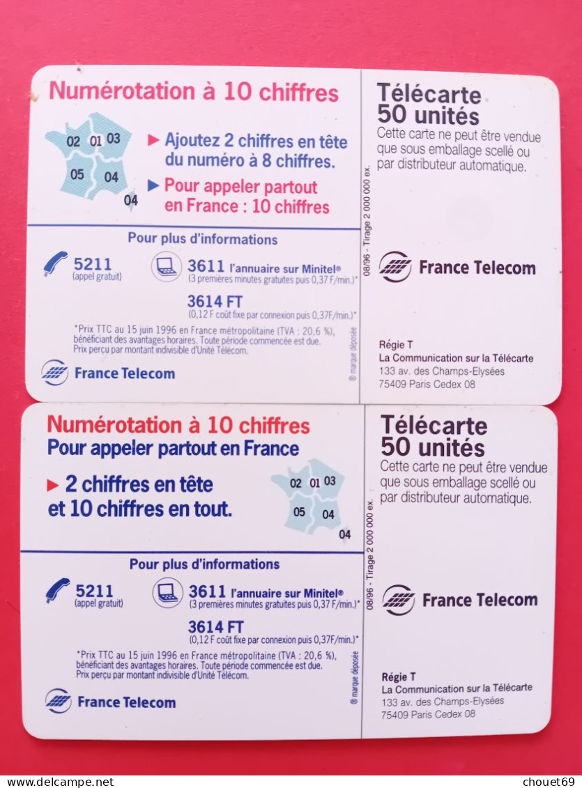 F685 Et F688 Corps De Cartes - Numérotation à 10 Chiffres Sans Puce (BA20623 - 1996