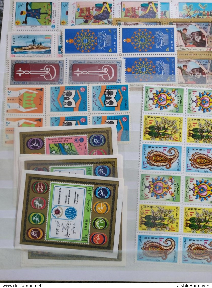 Iran Shah Pahlavi Shah تمام تمبرهای بلوک سال ۱۳۵۳  Commemorative Stamps Issued In Year 1353 (21/3/1974-20/3/1975) - Iran