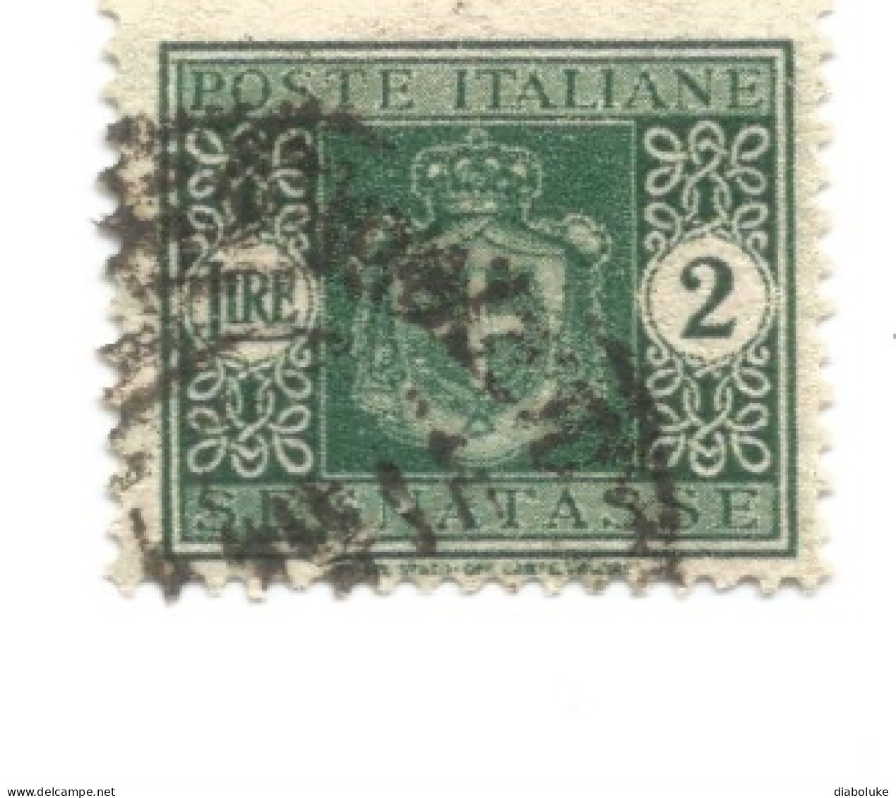 (REGNO D'ITALIA) 1945, SEGNATASSE, STEMMA SENZA FASCI, 2L - Francobollo Usato - Taxe