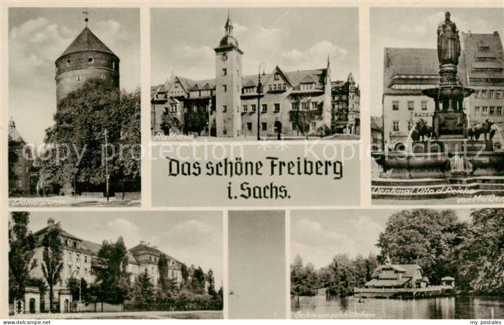 73819526 Freiberg  Sachsen Donatsturm Rathaus Denkmal Otto Des Reichen Von Meiss - Freiberg (Sachsen)