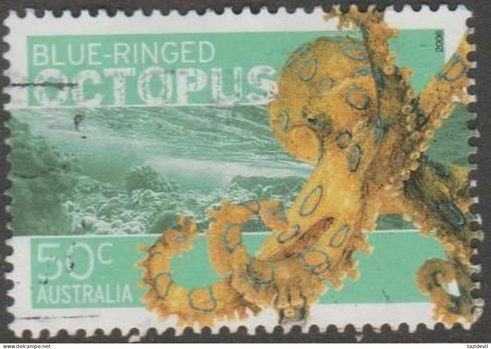 AUSTRALIA - USED 2006 50c Dangerous Australians - Blue Ringed Octopus - Used Stamps