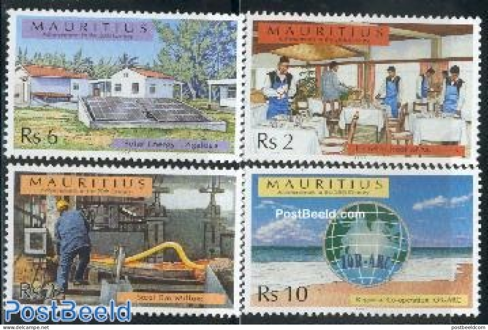 Mauritius 2001 20th Century 4v, Mint NH, Science - Various - Education - Energy - Industry - Maps - Fabrieken En Industrieën