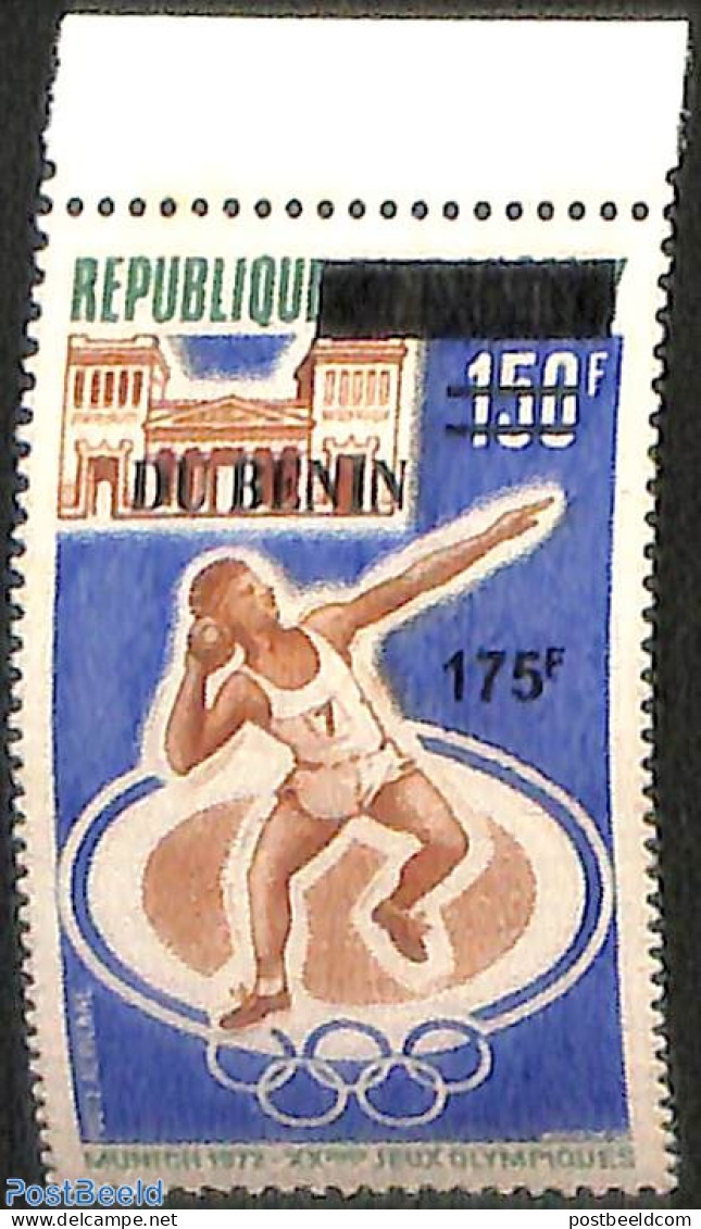Benin 2007 Olympic Games Munich, Gold Medal, Overprint, Mint NH, Sport - Various - Olympic Games - Errors, Misprints, .. - Unused Stamps