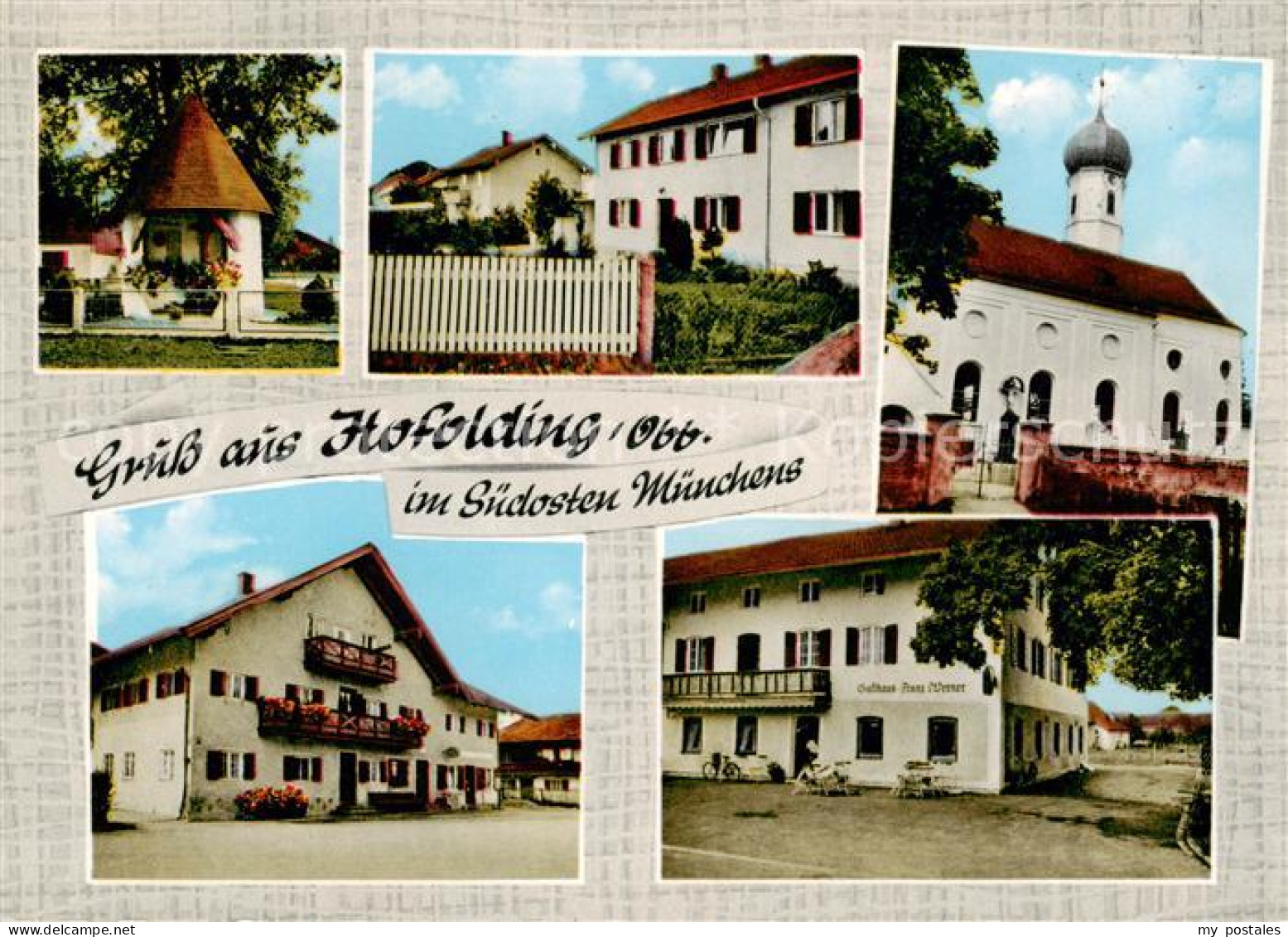 73793332 Hofolding Teilansichten M. Kirche U. Gasthaus Franz Werner Hofolding - Waldbrunn