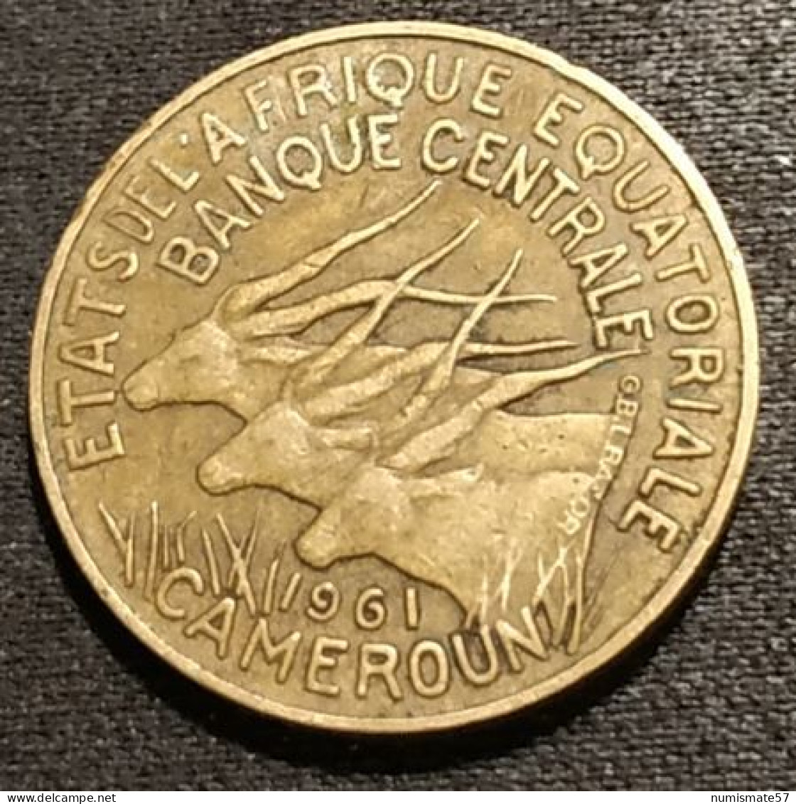 Pas Courant - CAMEROUN - ETATS DE L'AFRIQUE EQUATORIALE - 5 FRANCS 1961 - KM 1 - Cameroon