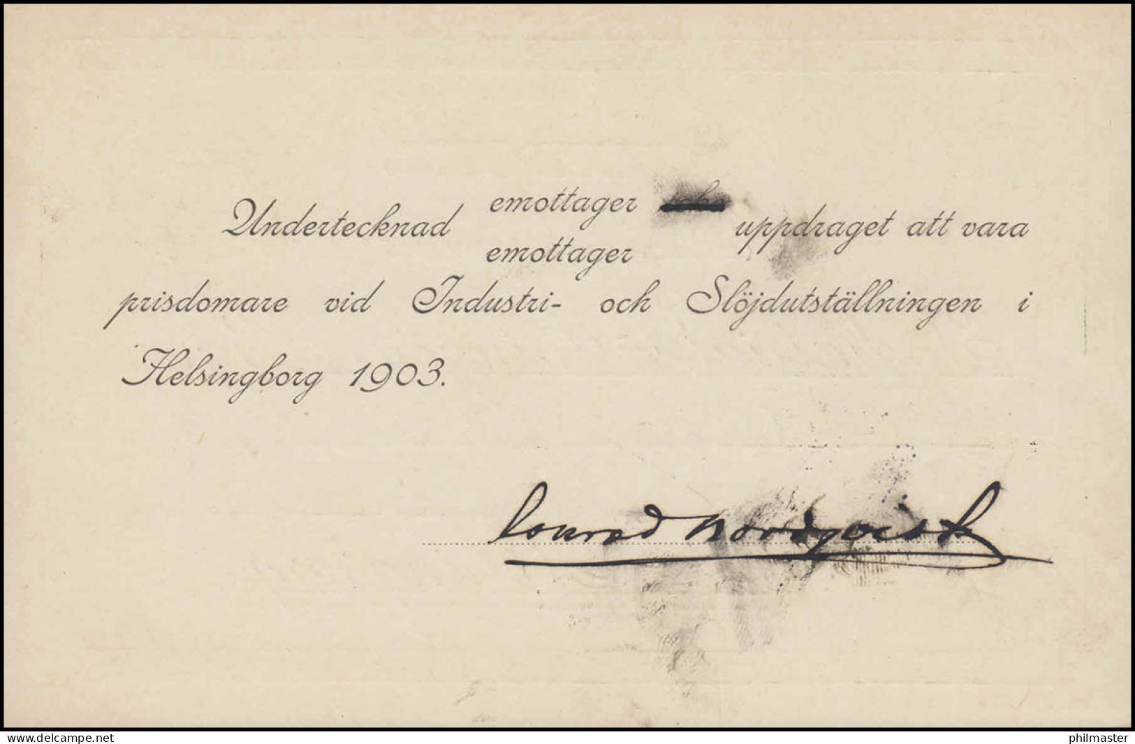 Postkarte P 19 BREFKORT 5 Öre, STOCKHOLM 23.4.1903 N. HELSINGBORG 24.4.1903 - Ganzsachen