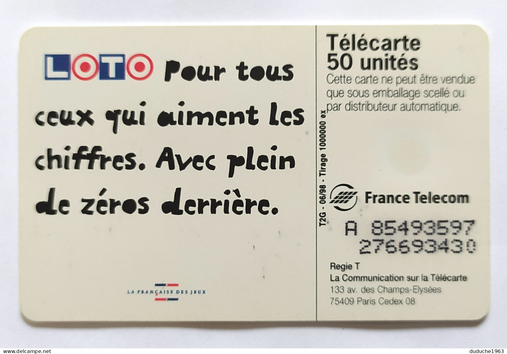 Télécarte France - Française Des Jeux - Super Loto - Ohne Zuordnung