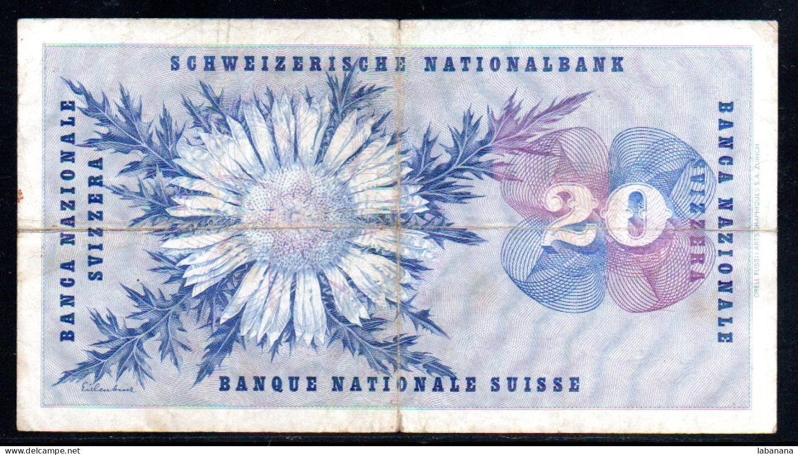 495-Suisse 20fr 1965 Série 47T - Suisse