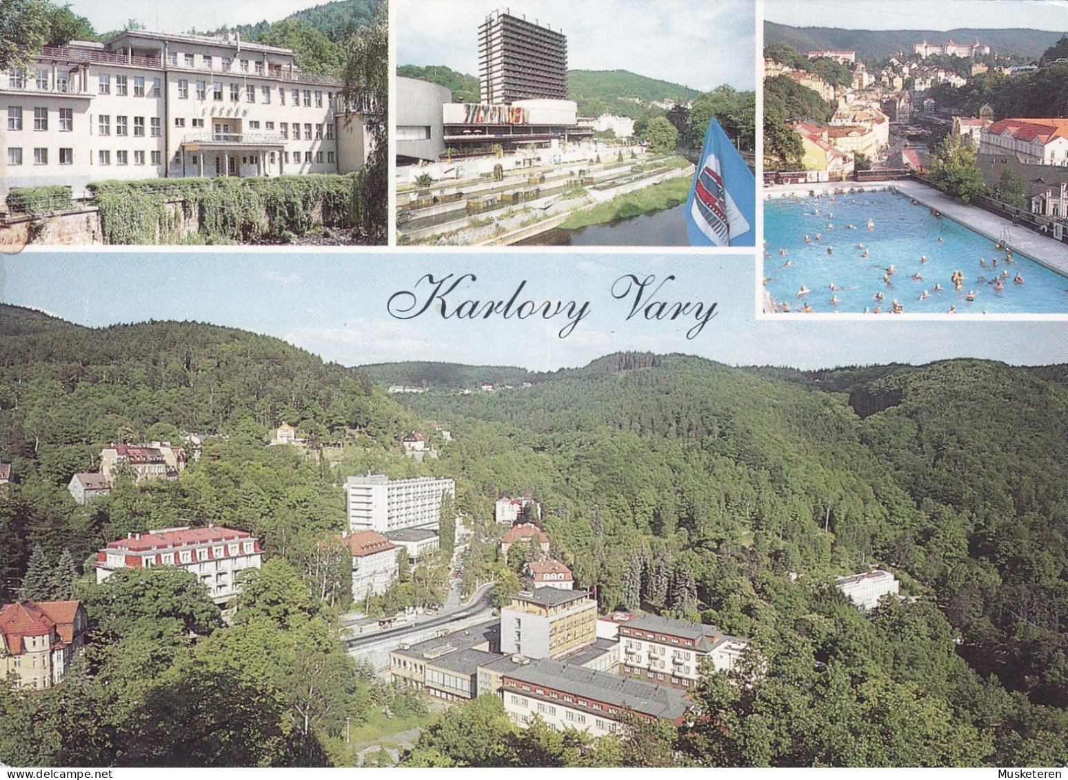 Czech Republic PPC Karlovy Vary MARIANSKE LAZNE 1994 MAL DIRIGÉ SUR LA SUEDE Stockholm To HOLTE Denmark (2 Scans) - Covers & Documents