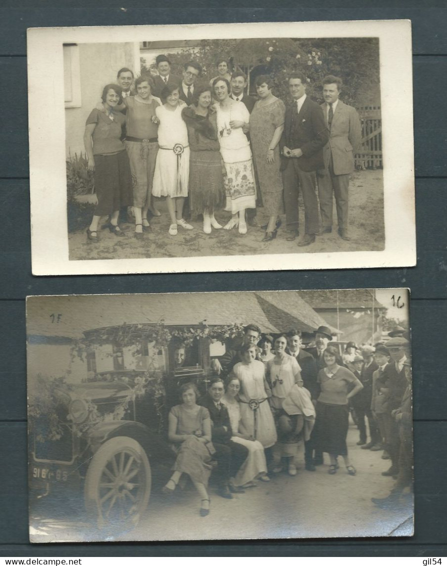 2 Cpa Photos, Fiançailles De Simone Bichet Et Alfred Berwitz En 1924 -   Mald 151 - Personnes Identifiées