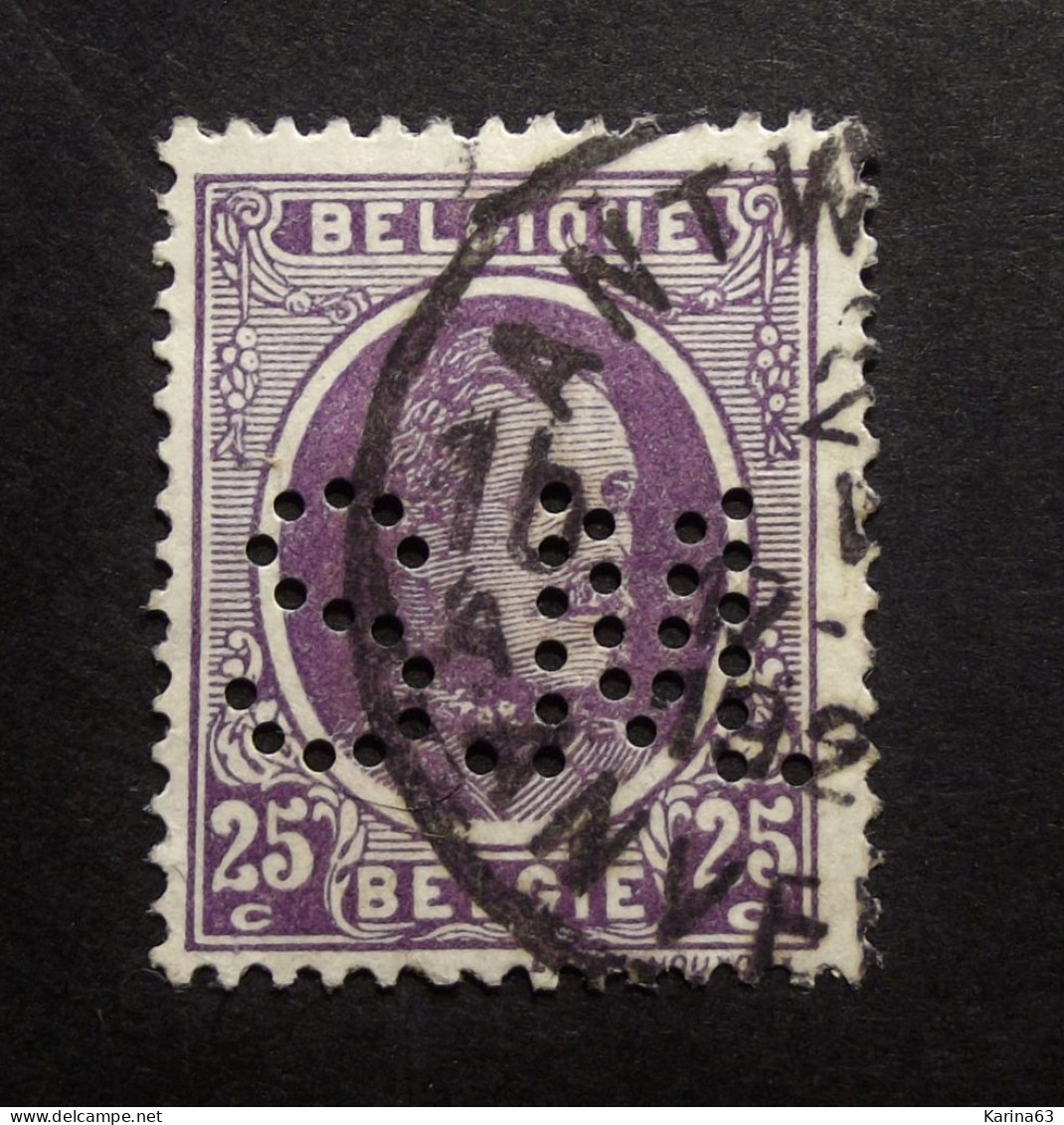 België - Belgique - Perfin Perforé -  S.M. -  Moritz Schauenburg -   COB 196 - Cancelled - 1909-34