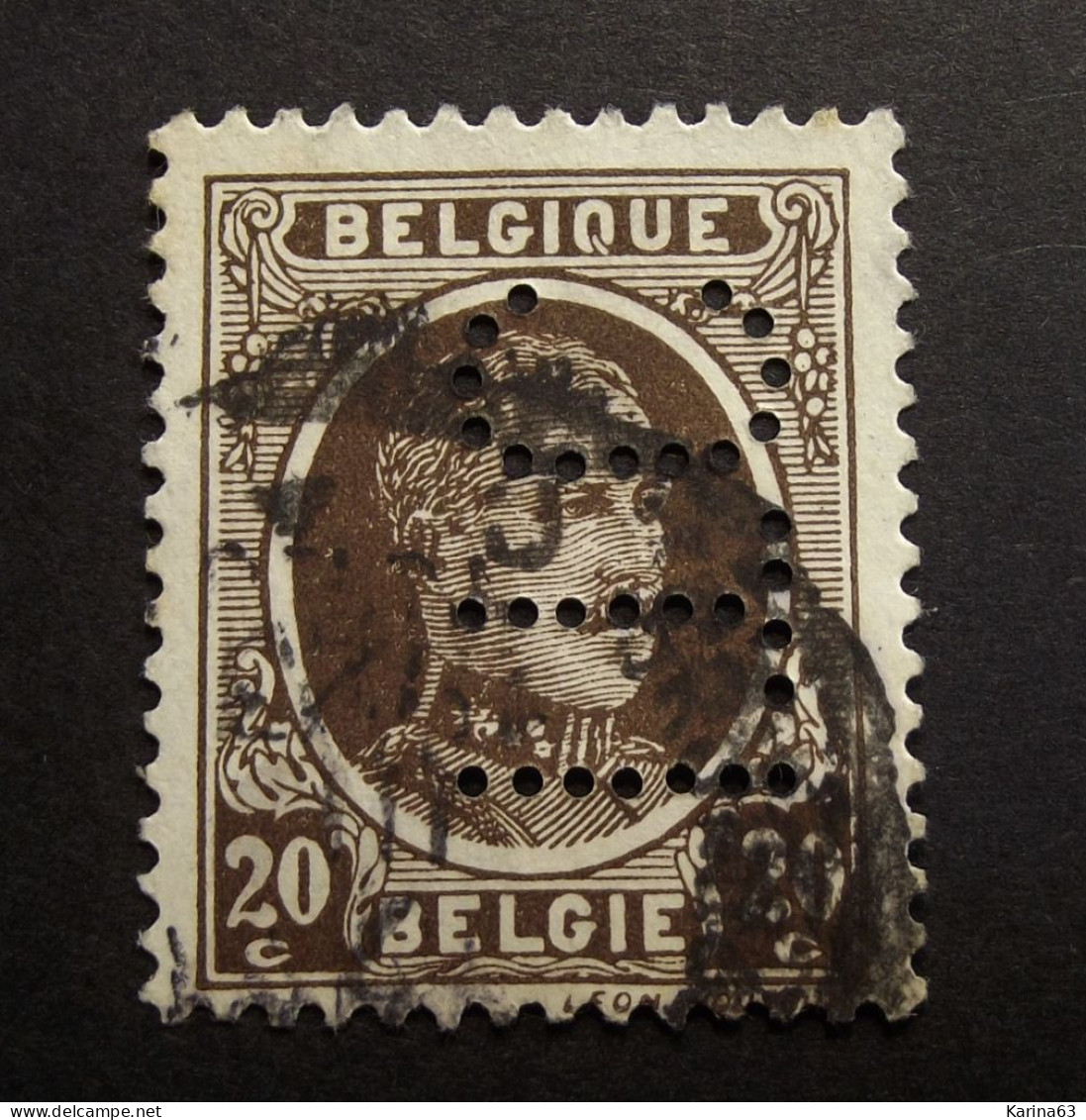 België - Belgique  Perfin - Perforé - I T C -  Isbecque Todd & C° Couvin - COB 196 Cancelled - 1909-34