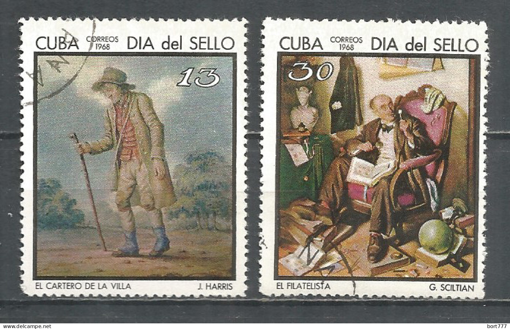 Caribbean 1968 Year , Used Stamps Set Painting Mi.# 1401-02 - Gebruikt