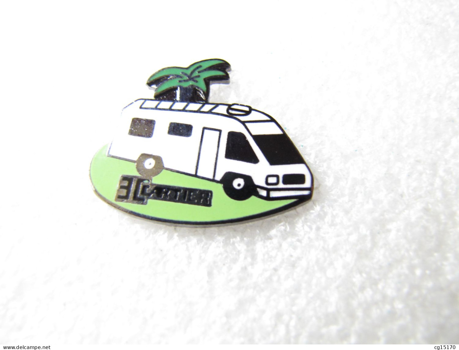 PIN'S   CAMPING CAR  3 C CARTIER     Email Grand Feu  PALMIER - Transportation