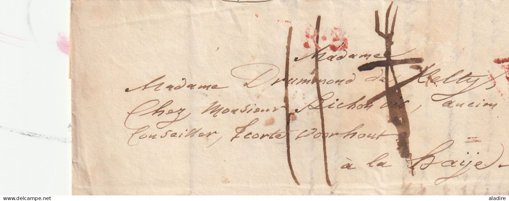 précurseurs 18e et 19e siècle - COLLECTION de 20 lettres pliées : dept conquis, cursive, PP, cachet essai, lettre intern