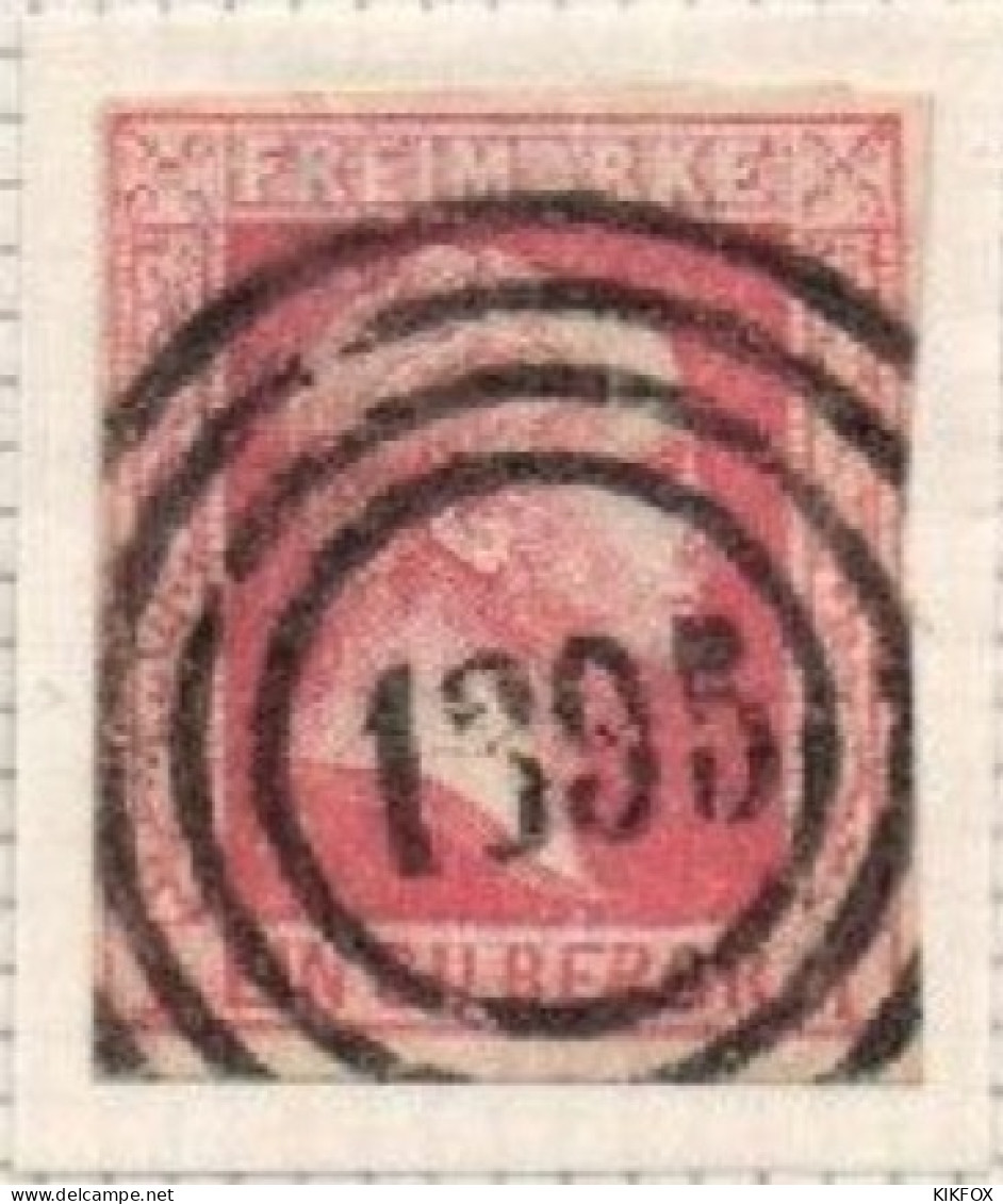 ALTDEUTSCHLAND , PREUSSEN, 1857, MI 6 A, 1 SGR, KÖNIG FRIEDRICH WILHELM LV, GESTEMPELT, OBLITERE 1395 SAARBRÜCKEN - Used