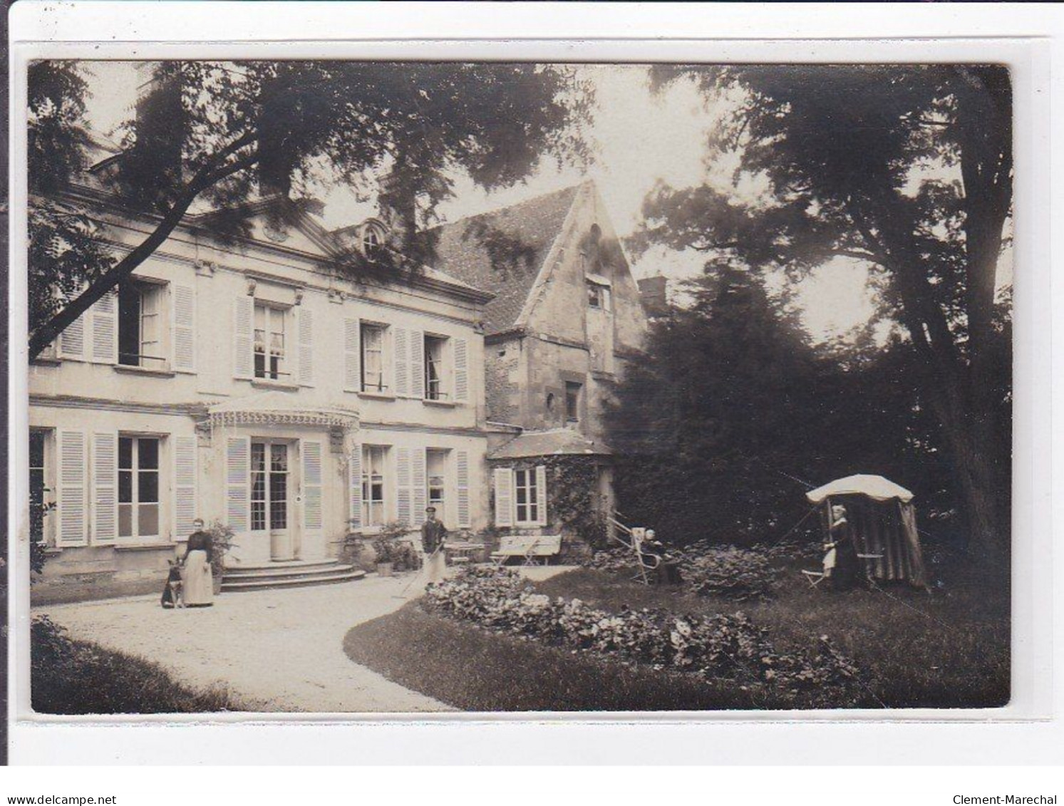 CHAUMONT : Carte Photo Du Chateau (avec Le Personnel) - Très Bon état - Chaumont En Vexin