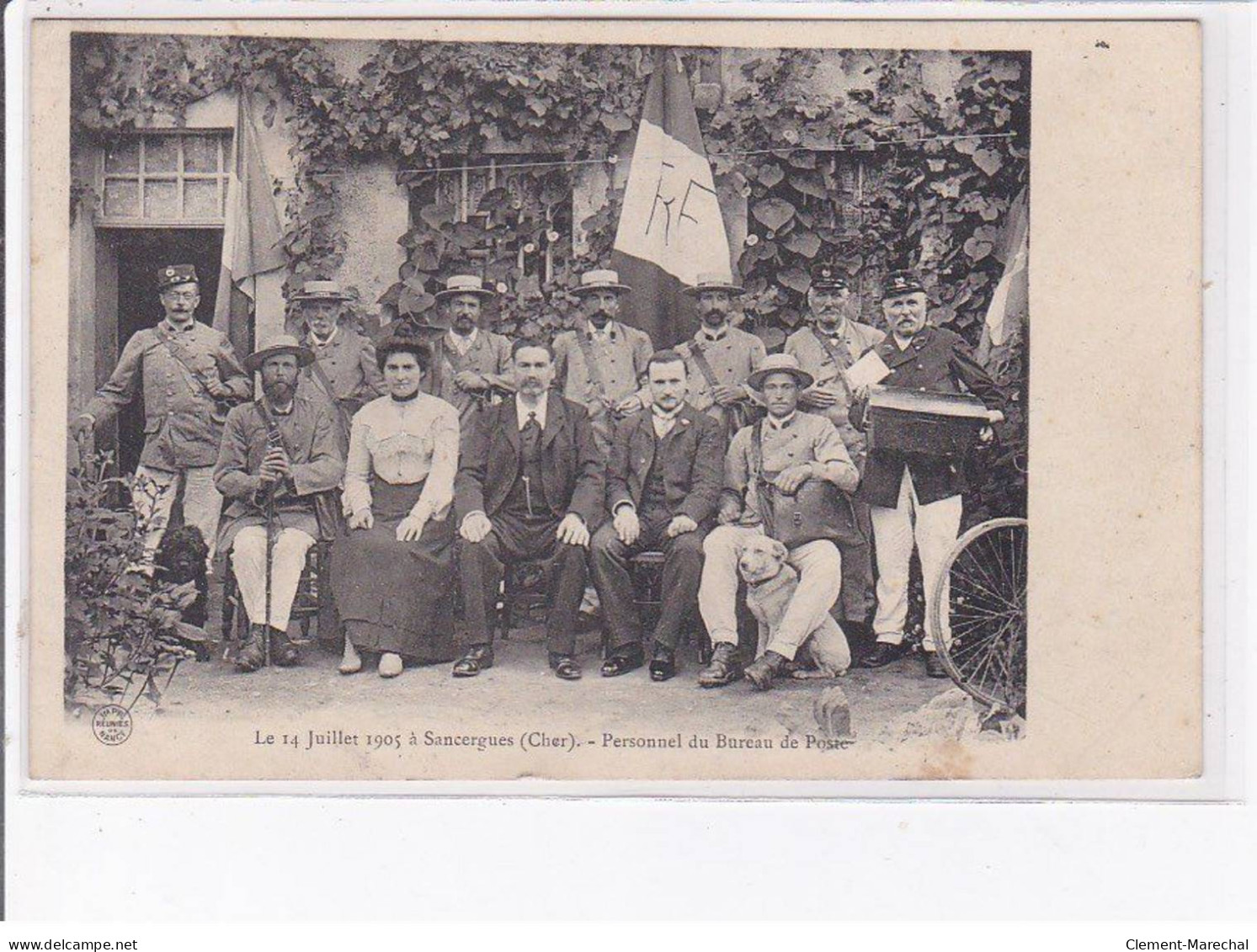 SANCERGUES - Le 14 Juillet 1905 - Personnel Du Bureau De Poste - Très Bon état - Sancergues