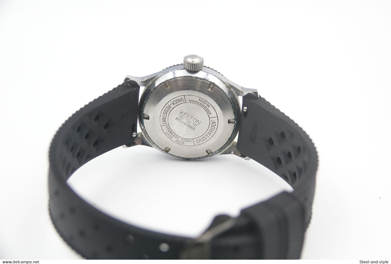 Watches : KELTON MEN DIVER 60 METRES HAND WIND - Original  - Running - Excelent Condition - Moderne Uhren