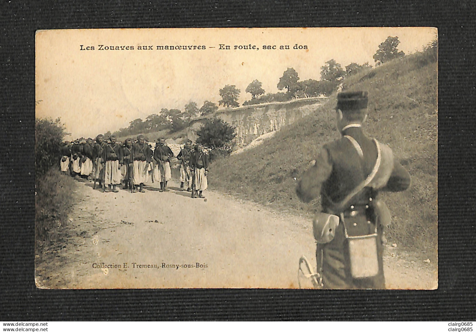 93 - ROSNY SOUS BOIS - Les Zouaves Aux Manoeuvres - En Route, Sac Au Dos - 1914  - Rosny Sous Bois