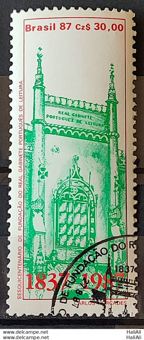 C 1558 Brazil Stamp 150 Years Real Reading Office Portugal 1987 Circulated 3 - Used Stamps