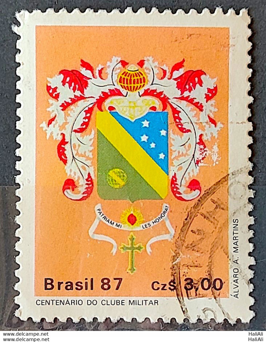 C 1552 Brazil Stamp 100 Years Of Military Club Coat 1987 Circulated 4 - Used Stamps