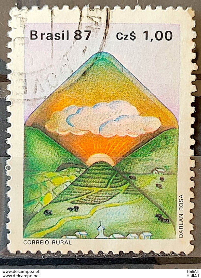 C 1546 Brazil Stamp Postal Service Letter Envelope 1987 Circulated 4 - Used Stamps