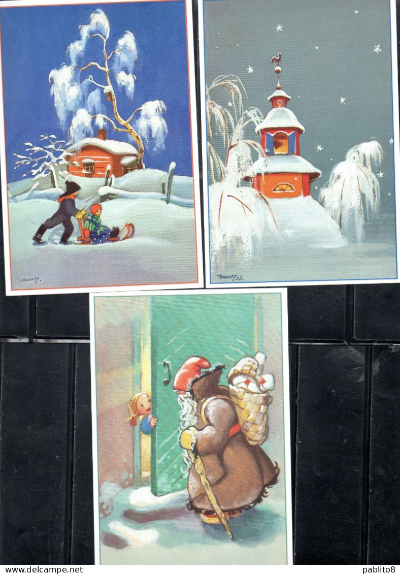 SUOMI FINLAND FINLANDIA FINLANDE 1992 CHRISTMAS NATALE NOEL WEIHNACHTEN NAVIDAD ENTIRE POST CARDS SET OF 3 UNUSED NUOVE - Postal Stationery