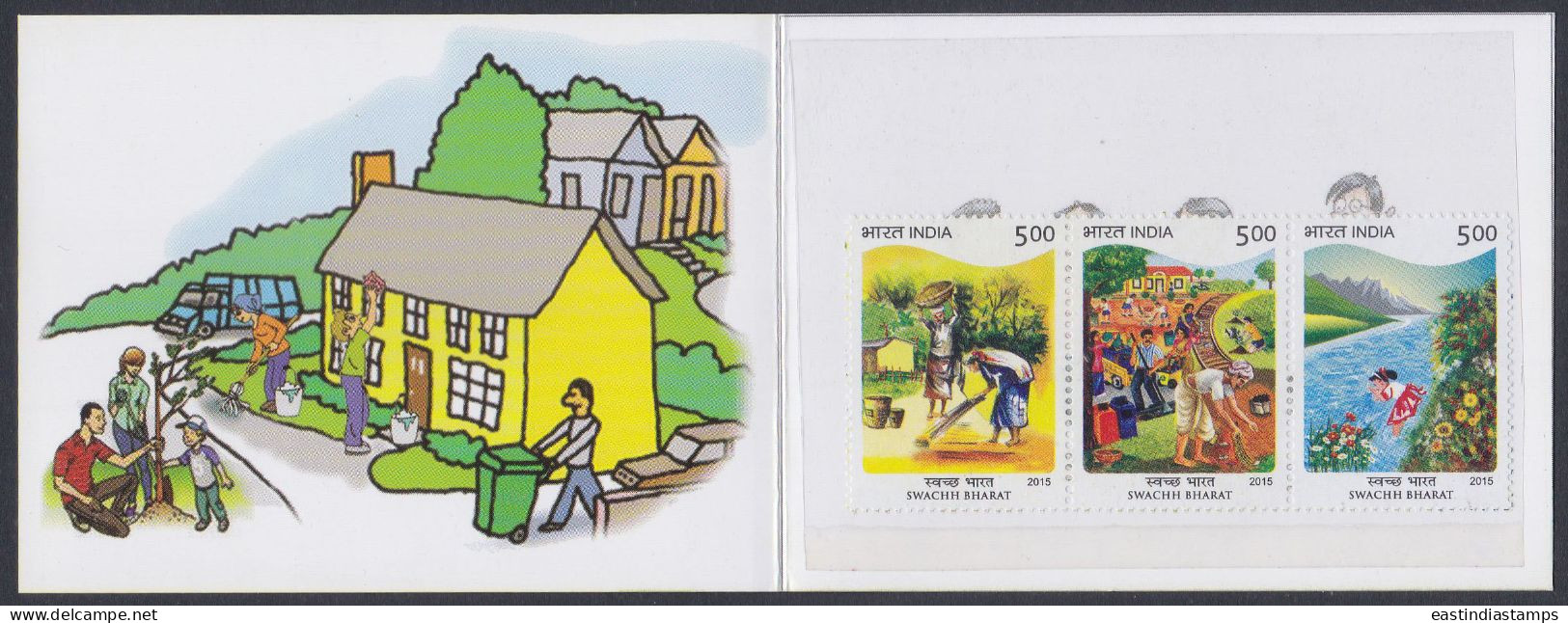 Inde India 2015 Mint Stamp Booklet Save Environment, Climate Change, Tree, Plant, Boat, Nature - Sonstige & Ohne Zuordnung