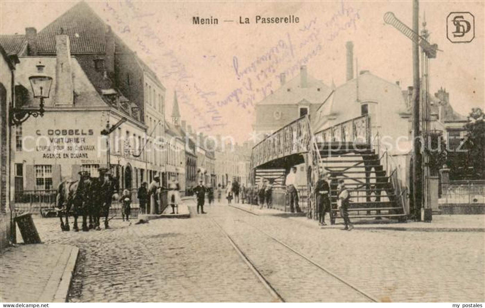 73790020 Menin Menen Belgie La Passerelle - Feldpost  - Menen