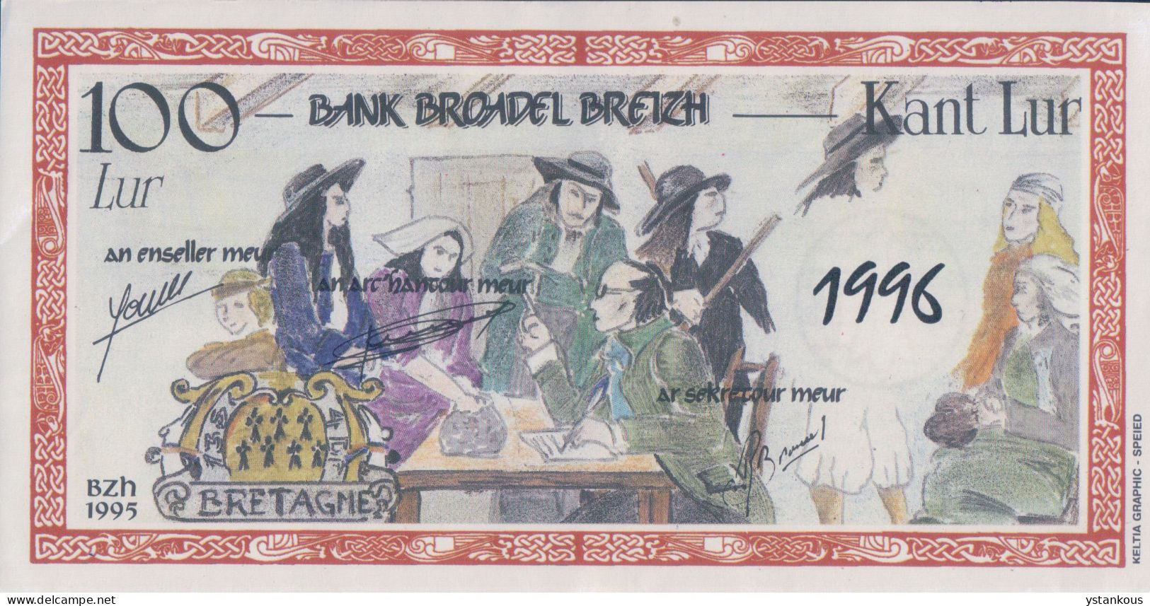 Billet De 100 Lur De La Bank Broadel Breizh. - Otros & Sin Clasificación