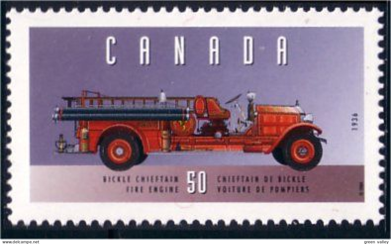 Canada Camion Pompier Bickle Chieftain Fire Engine MNH ** Neuf SC (C15-27dc) - Erste Hilfe