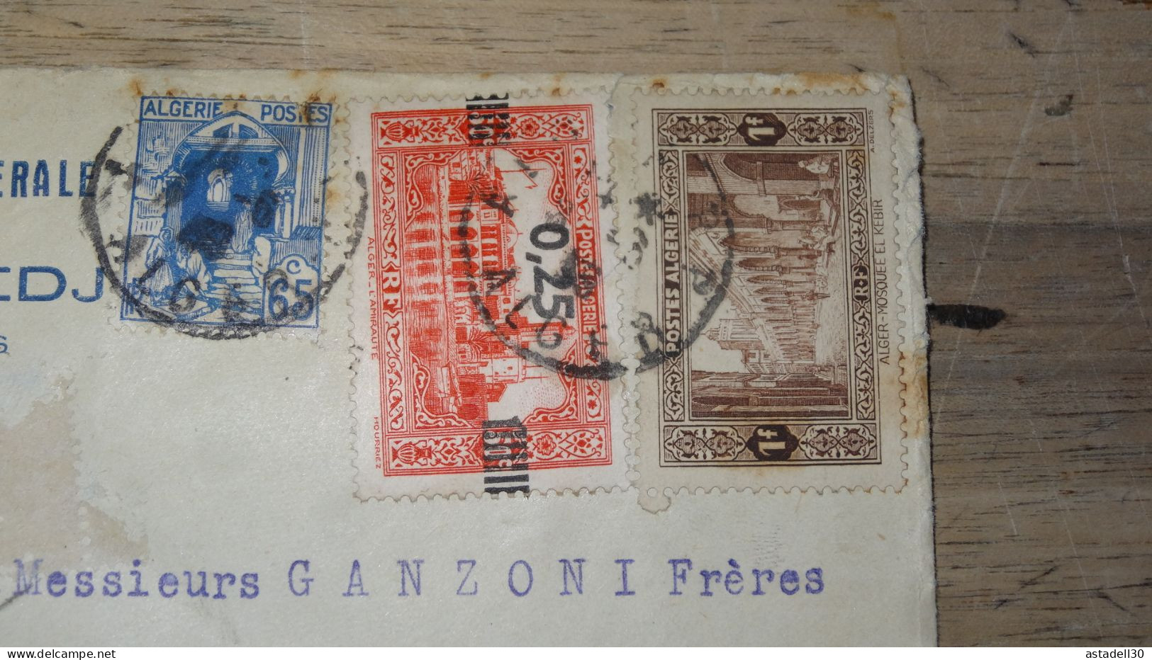 Enveloppe ALGERIE,  Avion, Alger , Taxe - 1939 ............ Boite1.......... 240424-6 - Covers & Documents