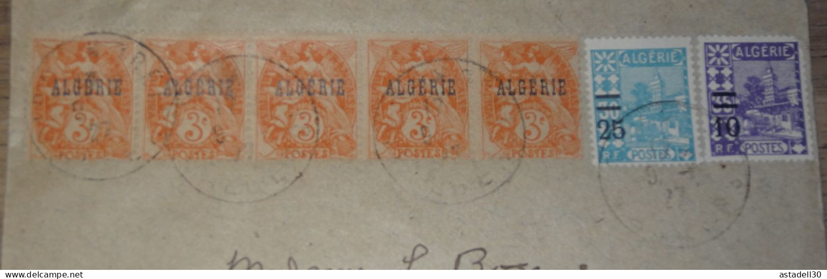 Enveloppe ALGERIE,  Alger 1927  ............ Boite1.......... 240424-21 - Covers & Documents